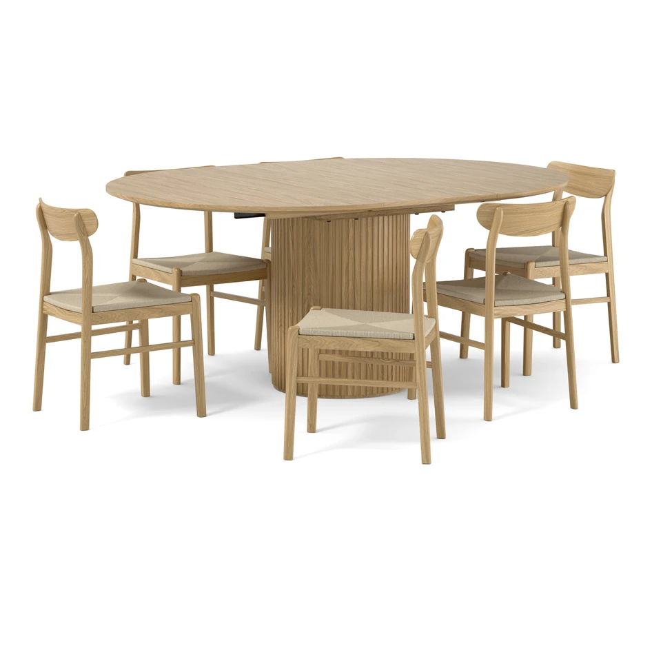 Astrid - Matgrupp med 6 stolar Ida - Beige