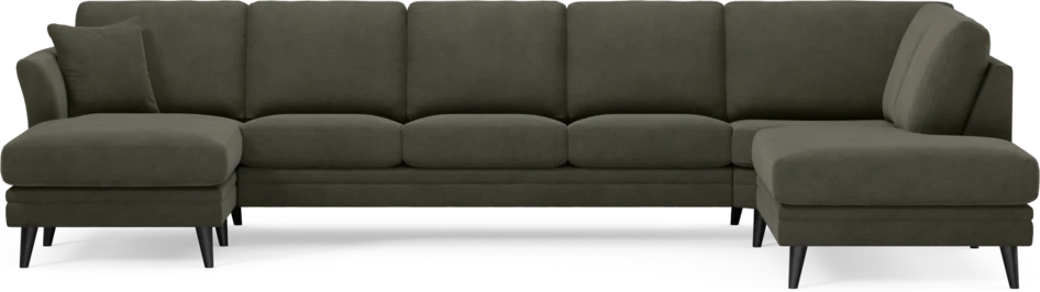 Eden - 3-sits soffa med schäslong vänster och divan höger - Grå