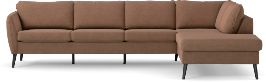 County - 3-sits soffa med divan höger - Orange