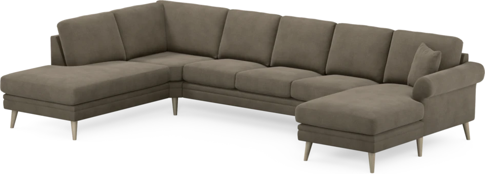Eden - 3-sits soffa med divan vänster och schäslong höger - Beige