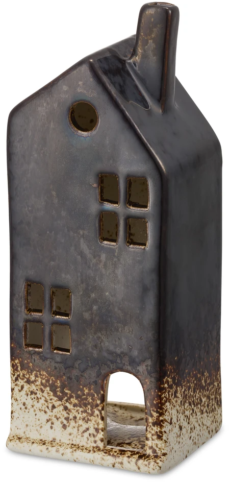 Lyckebo - Ljuslykta, H16,4 L6,4 B5,8 cm - Brun