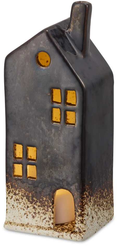 Lyckebo - Ljuslykta, H16,4 L6,4 B5,8 cm - Brun