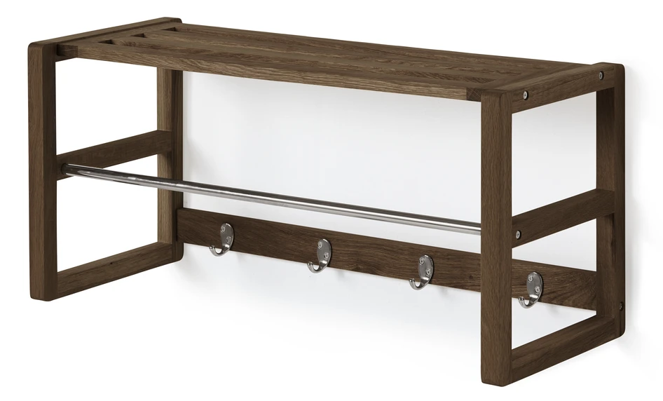 Branäs - Hatthylla, B 80 cm - Brun