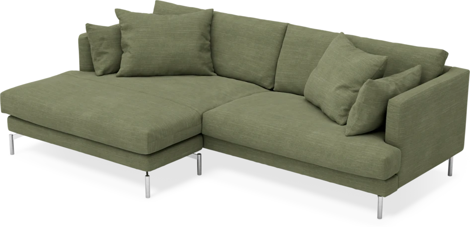 Harper - 4-sits med schäslong XL vänster - Grön