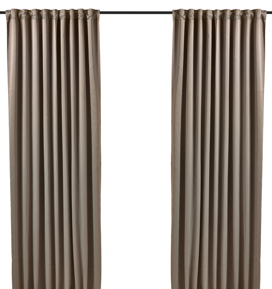 Shade - Rumsförmörkande gardin, 2 pack, 140x250 cm. - Brun