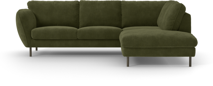 Madison Lux - 2-sits soffa med divan höger - Grön