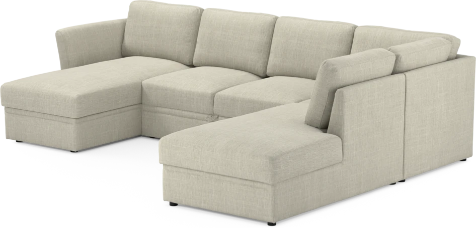 Öland - Bäddsoffa med schäslong vänster och divan höger - Beige
