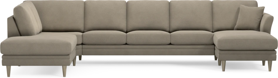 Eden - 3-sits soffa med divan vänster och schäslong höger - Beige