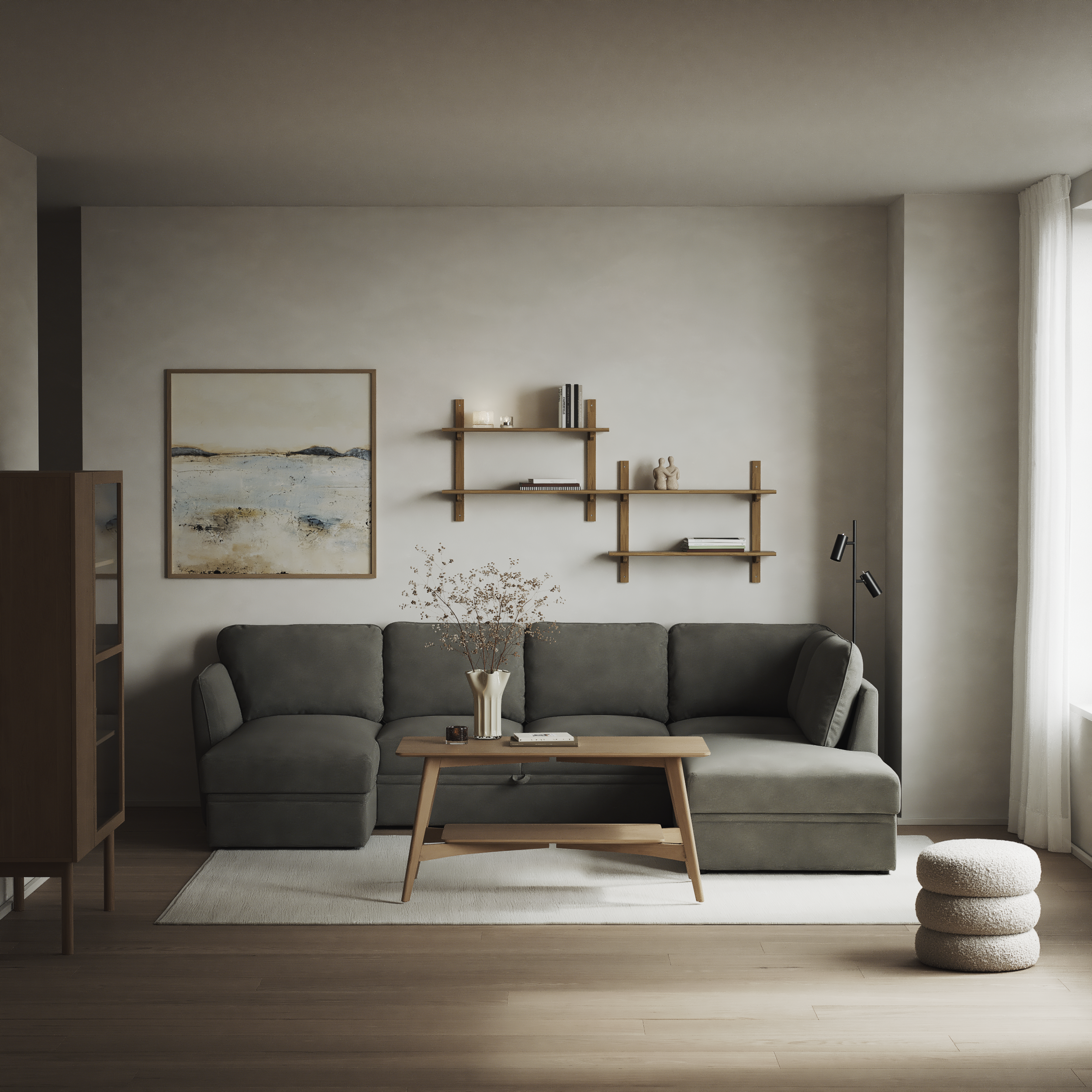 Öland - Bäddsoffa med schäslong vänster och divan höger - inspiration