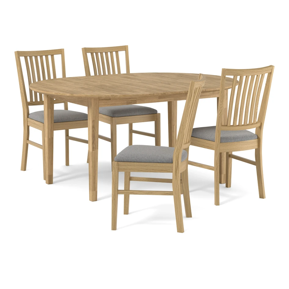 Ekerö - Matgrupp med 4 stolar Ekerö - Beige