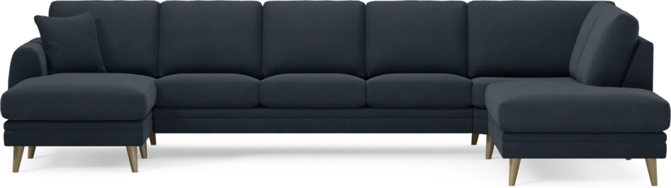 Eden - 3-sits soffa med schäslong vänster och divan höger - Blå