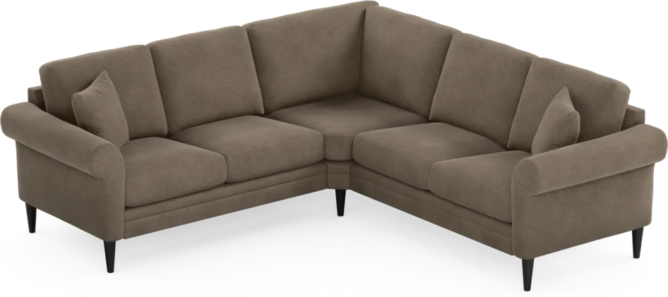 Eden - Hörnsoffa, 2+2-sits - Brun