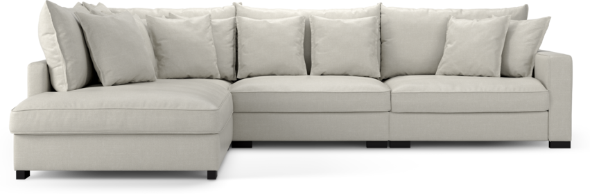 Rossi - 3-sits soffa med divan vänster - Vit