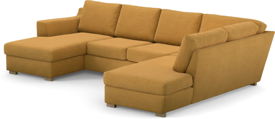 Friday - 3-sits soffa med schäslong vänster och divan höger - Gul