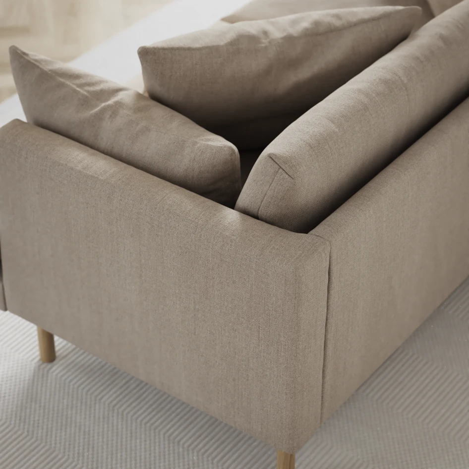 Harper - 3-sits soffa, hel dyna - Beige