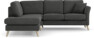 Eden - 2-sits soffa med divan - Svart