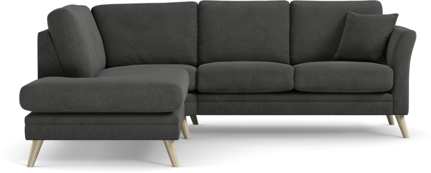 Eden - 2-sits soffa med divan - Svart