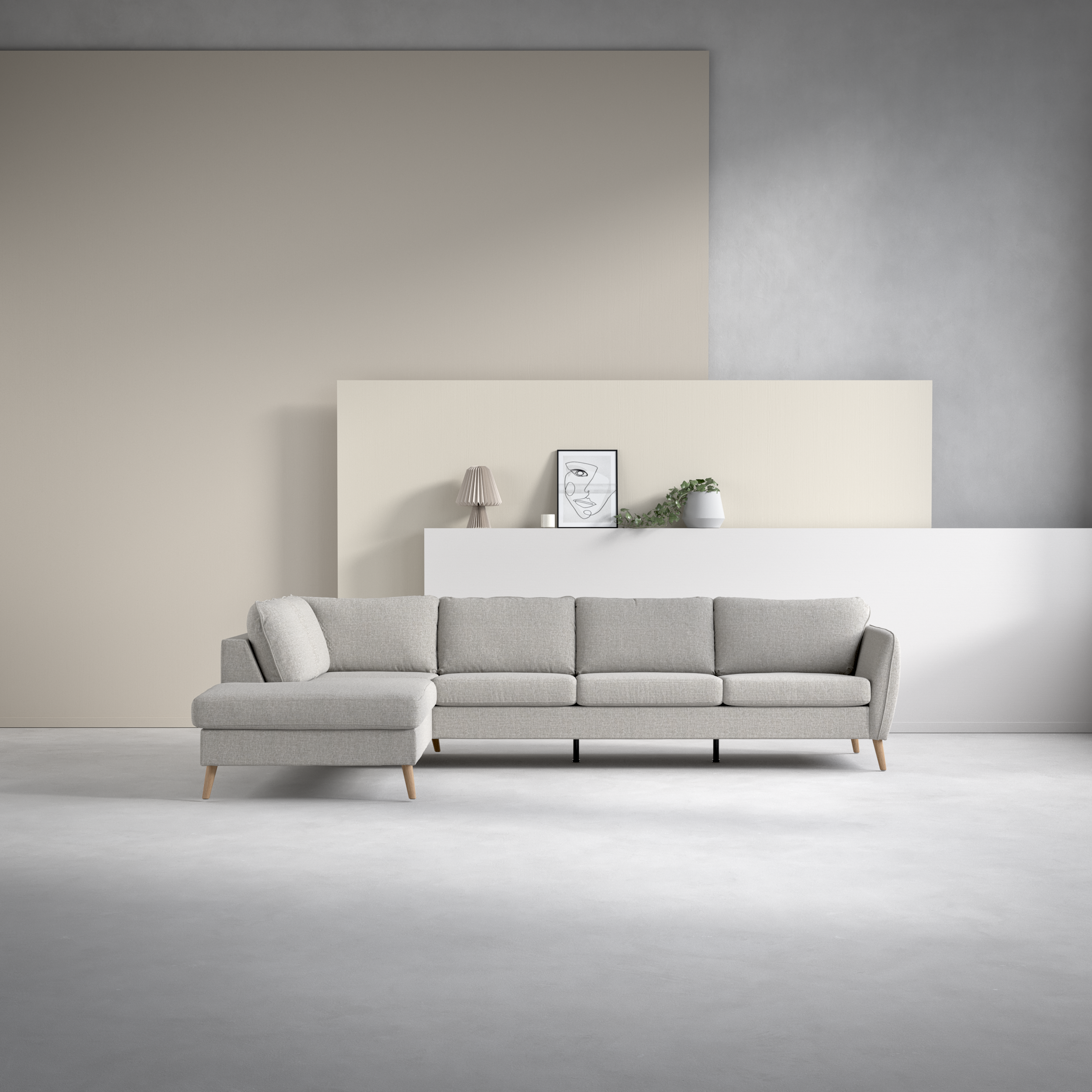 County - 3-sits soffa med divan vänster - inspiration