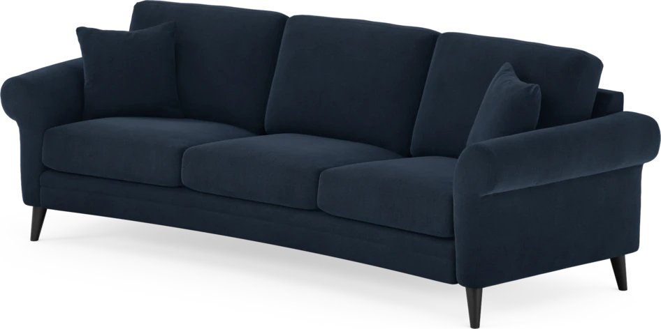 Eden - 3-sits soffa svängd - Blå