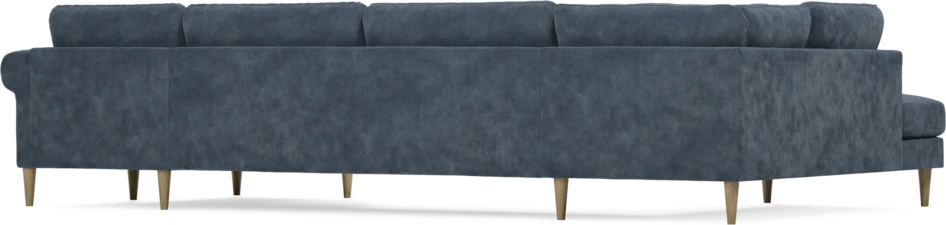Bridge - 3-sits soffa med divan vänster och schäslong höger - Blå