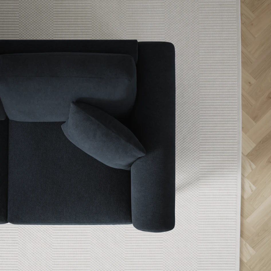 Eden - 3-sits soffa med divan vänster och schäslong höger - Blå