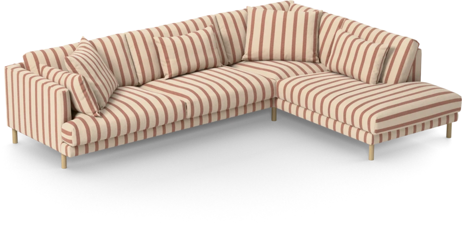 Harper - 3-sits soffa med divan höger - Flerfärgad