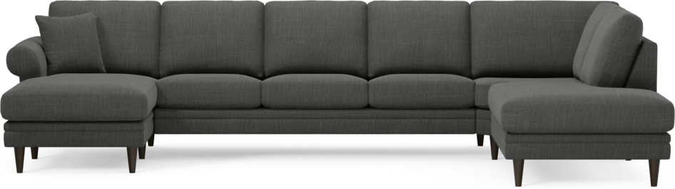 Eden - 3-sits soffa med schäslong vänster och divan höger - Grå