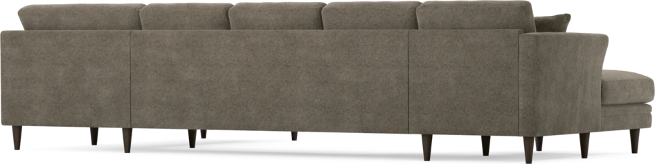 Eden - 3-sits soffa med schäslong vänster och divan höger - Brun