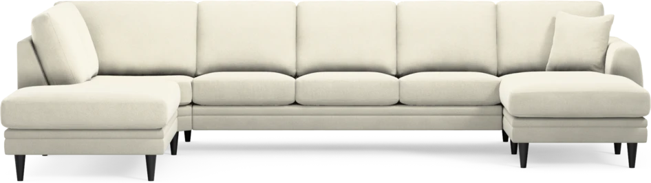 Eden - 3-sits soffa med divan vänster och schäslong höger - Vit