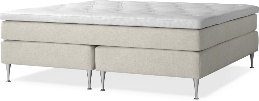 Delux Sense - Kontinentalsäng, dubbelsäng med bäddmadrass - Beige