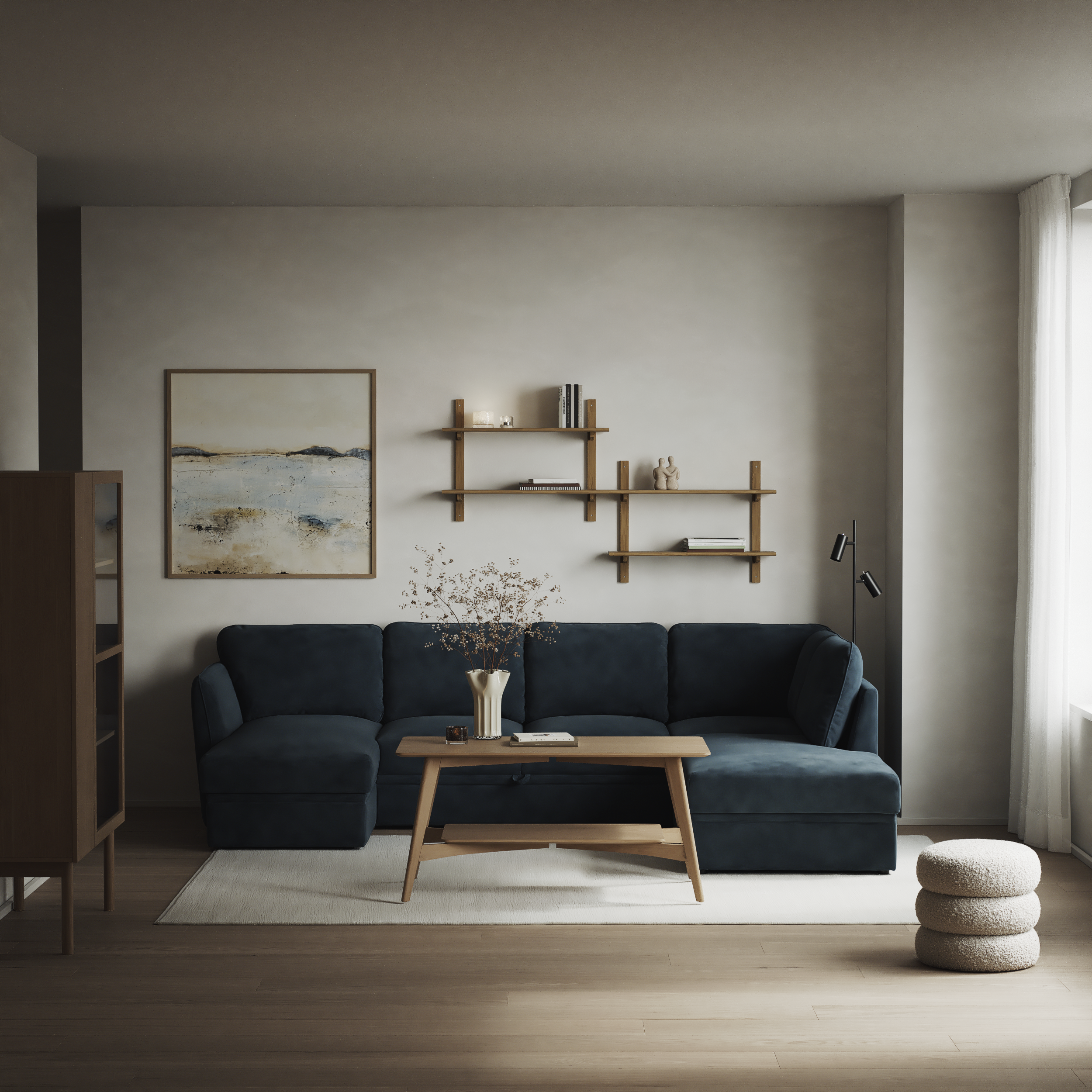 Öland - Bäddsoffa med schäslong vänster och divan höger - inspiration