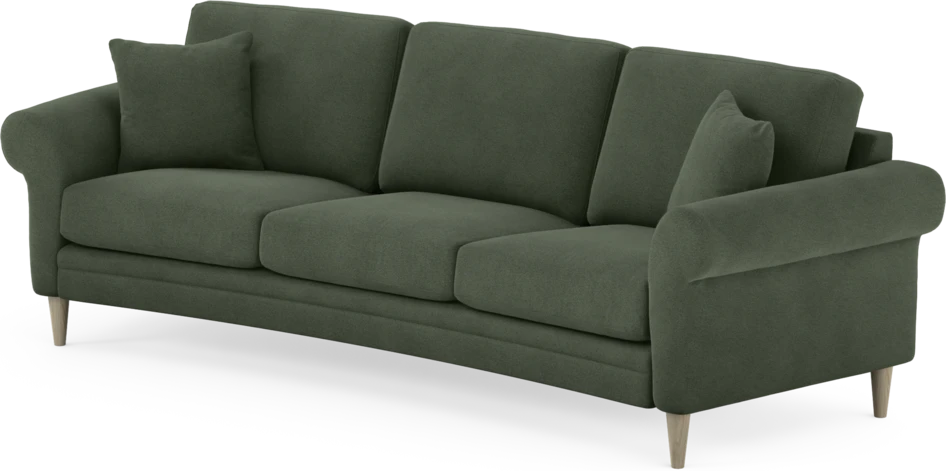 Eden - 3-sits soffa svängd - Grön