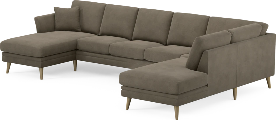 Eden - 3-sits soffa med schäslong vänster och divan höger - Beige