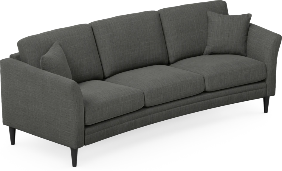 Eden - 3-sits soffa svängd - Grå