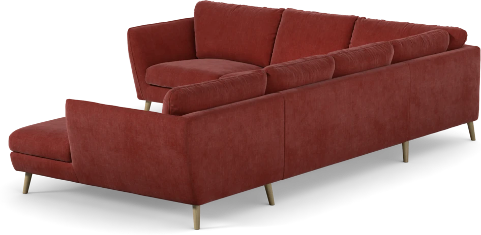 Madison Lux - Hörnsoffa med schäslong höger - Rosa