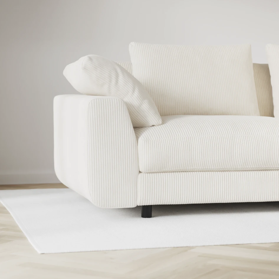 Amie - 4-sits soffa - Vit