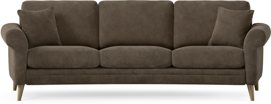 Eden - 3-sits soffa svängd - Brun