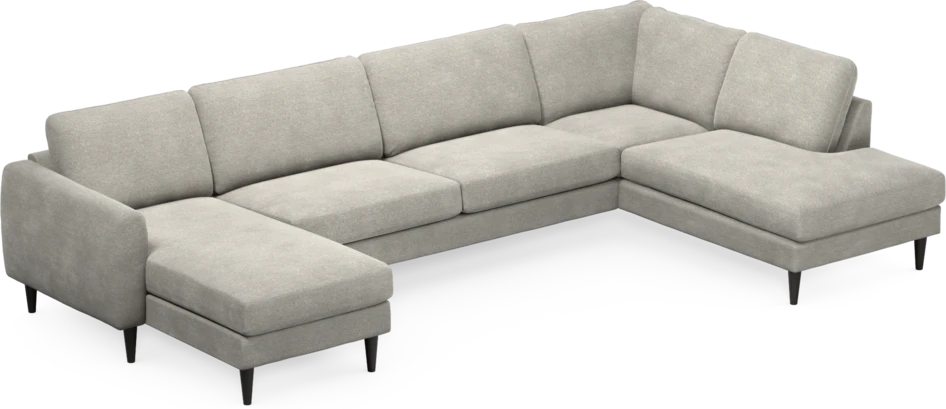 Bridge - 3-sits soffa med schäslong vänster och divan höger - Grå