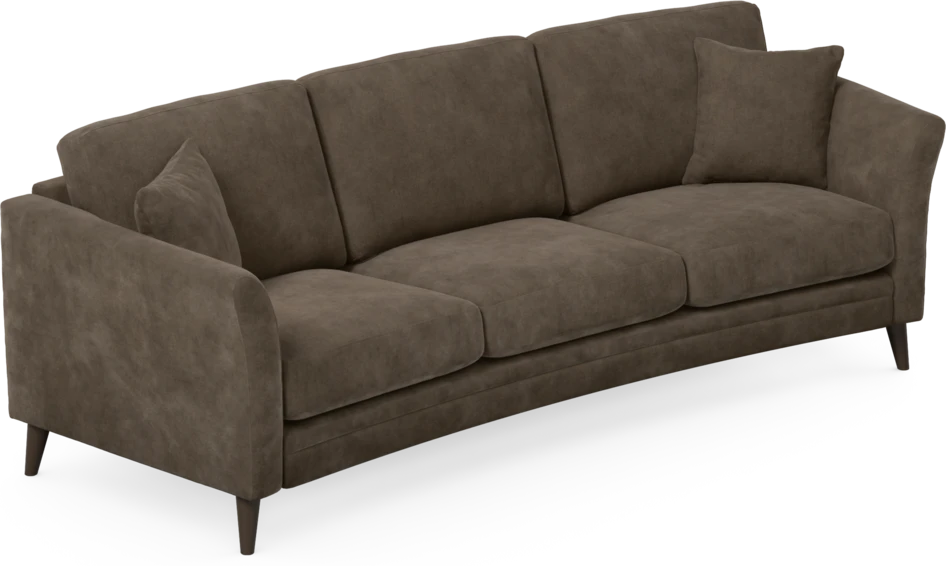 Eden - 3-sits soffa svängd - Brun