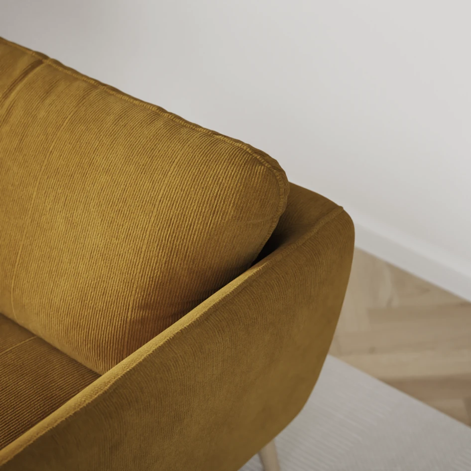 Madison Lux - Hörnsoffa 3+2-sits, hörn 1 - Gul