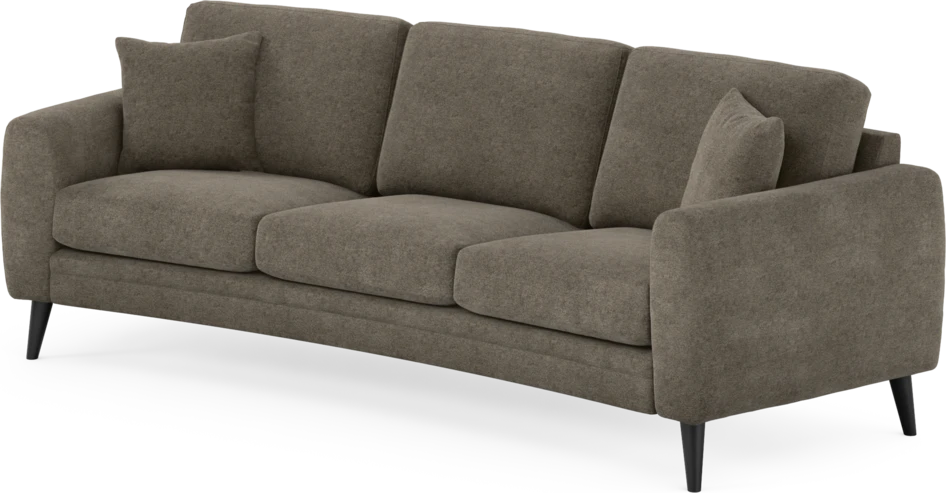 Eden - 3-sits soffa svängd - Brun