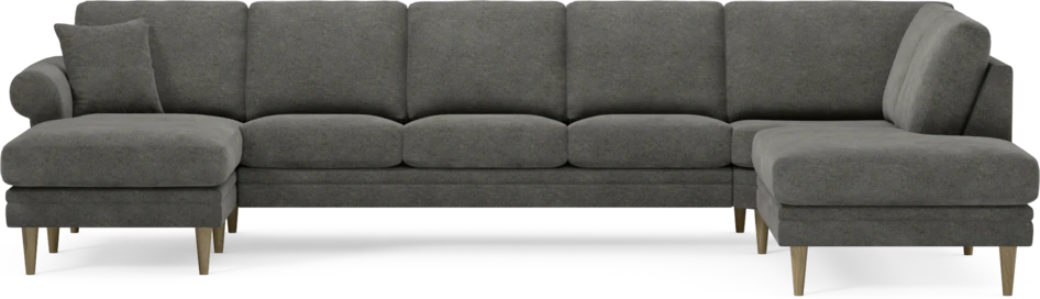 Eden - 3-sits soffa med schäslong vänster och divan höger - Grå