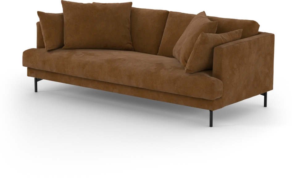Harper - 3-sits soffa, hel dyna - Orange