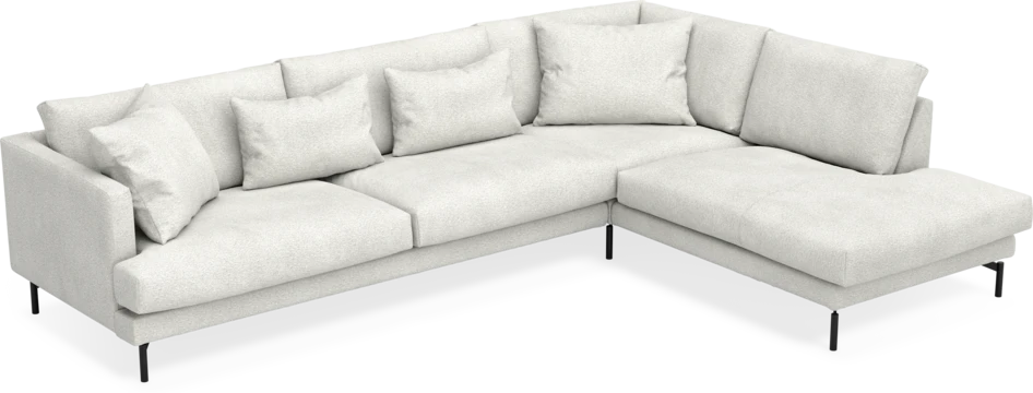 Harper - 3-sits soffa med divan höger - Vit
