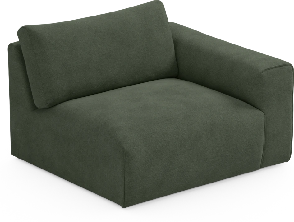 Free - 1,5-sits med armstöd höger - Grön