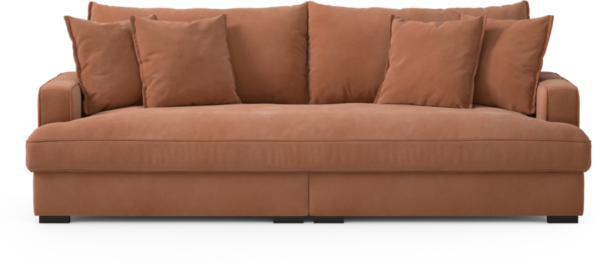 Rossi - 3-sits soffa, hel dyna - Orange