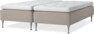 Delux Sense - Ramsäng, dubbelsäng med bäddmadrass - Beige