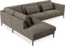 Willow - 3-sits soffa med divan vänster, fast klädsel - Brun