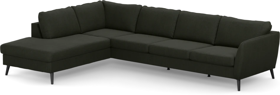 County - 3-sits soffa med divan vänster - Grön