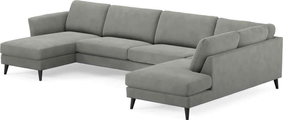Bridge - 3-sits soffa med schäslong vänster och divan höger - Grå